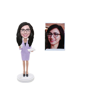 وزير مخصص سيدة bobbleheads في البدلة