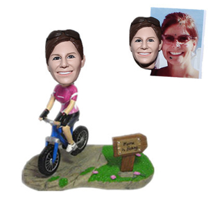 Rowerowe Bobbleheads Niestandardowy żeński rower Bobblehead