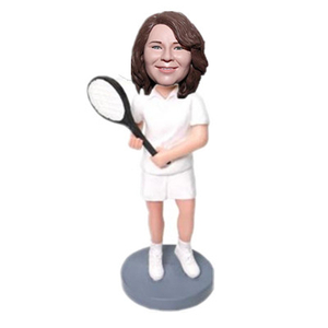 Personalisiertes Tennisspieler-Muttergeschenk mit Wackelkopf