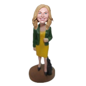 مكتب سيدة بوس مع حقيبة Bobbleheads المخصصة