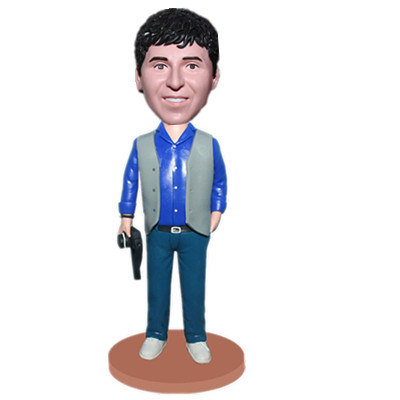 Fot&oacute;grafo personalizado Bobble Head con c&aacute;mara en manos